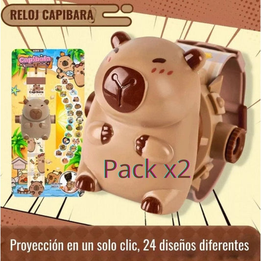 Pack x2 Relojes Proyector Capibara 3D (Edición Viral TikTok)