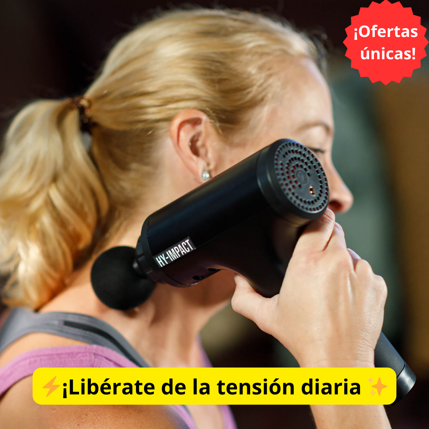 PISTOLA MASAJEADOR RECARGABLE DE 6 VELOCIDADES