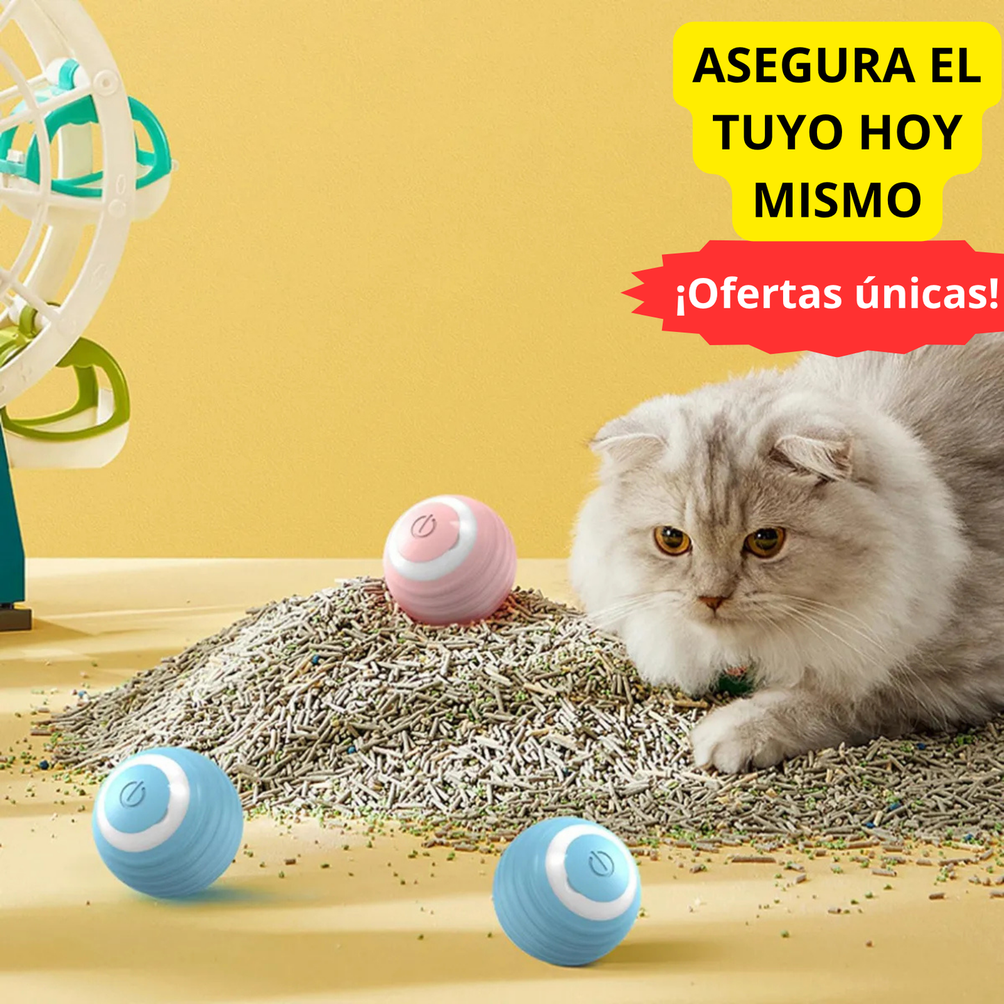 PELOTA JUGUETE INTERACTIVA PARA GATOS
