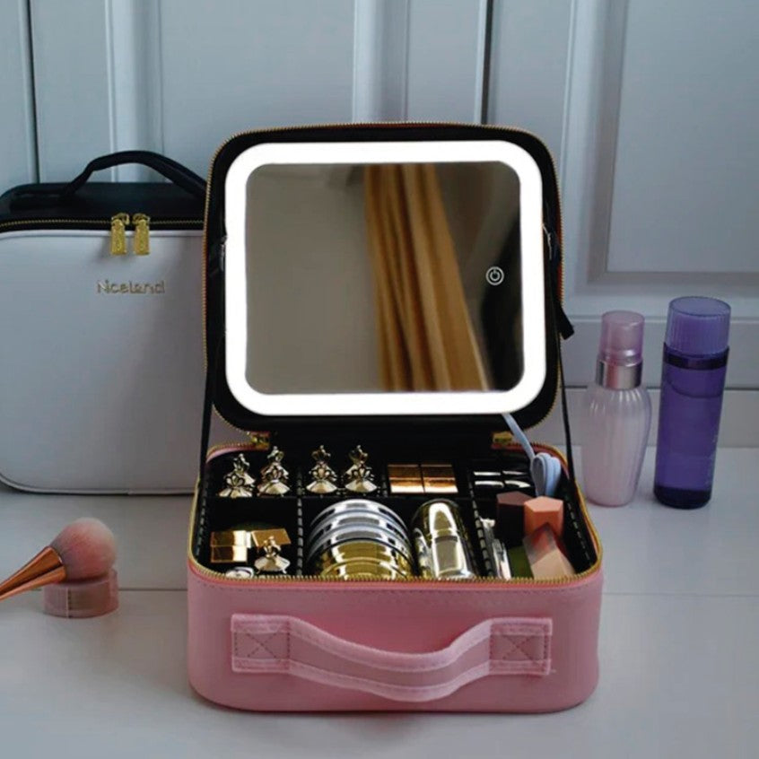 COSMETIQUERO PROFESIONAL CON ESPEJO LED