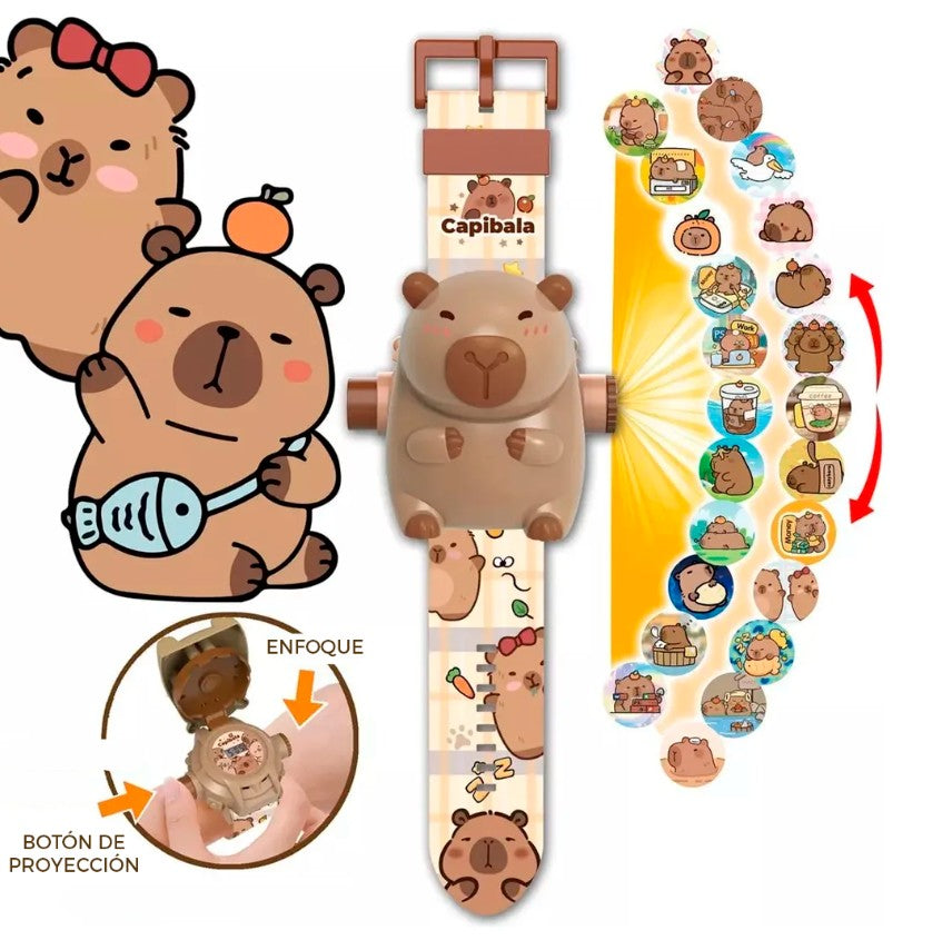 Pack x2 Relojes Proyector Capibara 3D (Edición Viral TikTok)