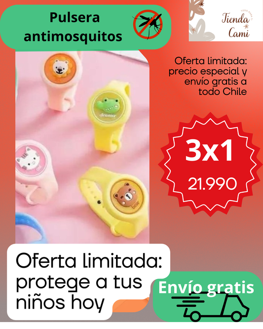 PULSERA ANTIMOSQUITOS PARA NIÑOS