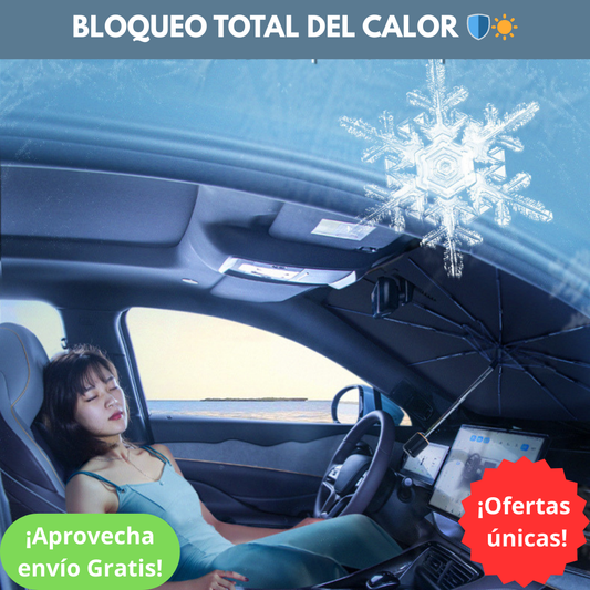 Parasol Paraguas Pro - Bloqueo UV y Frescura Instantánea 🚗❄️