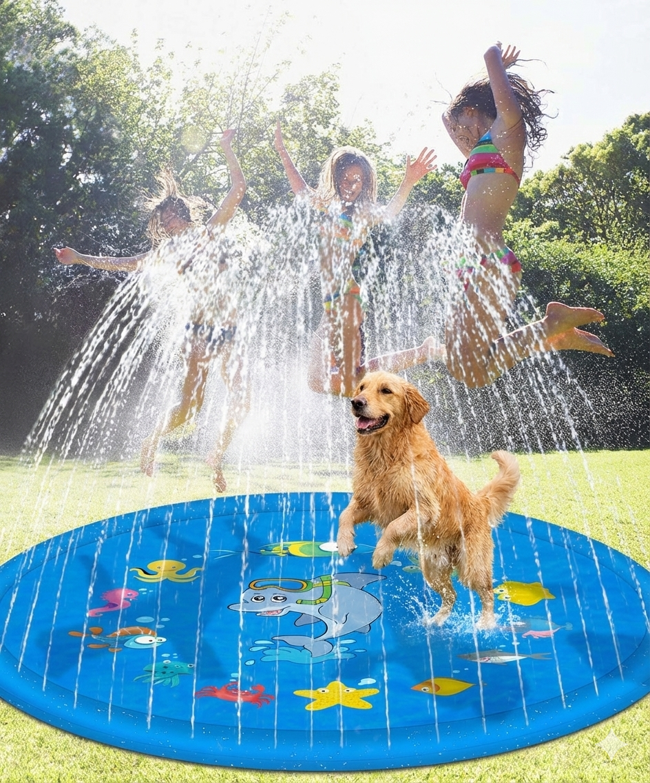 SplashFun™: Alfombra de Juego Acuático 170cm