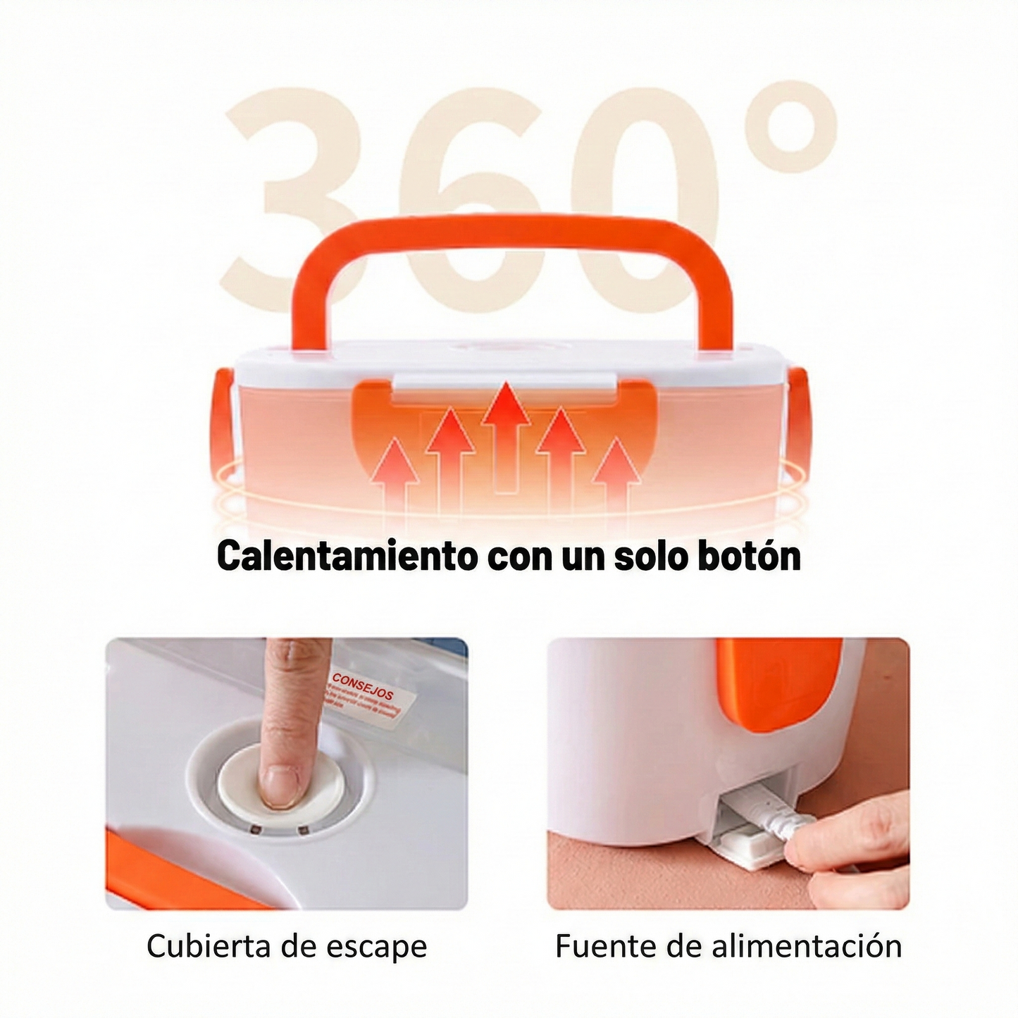 ThermoBox Pro - Comida de casa, caliente en el colegio o la U