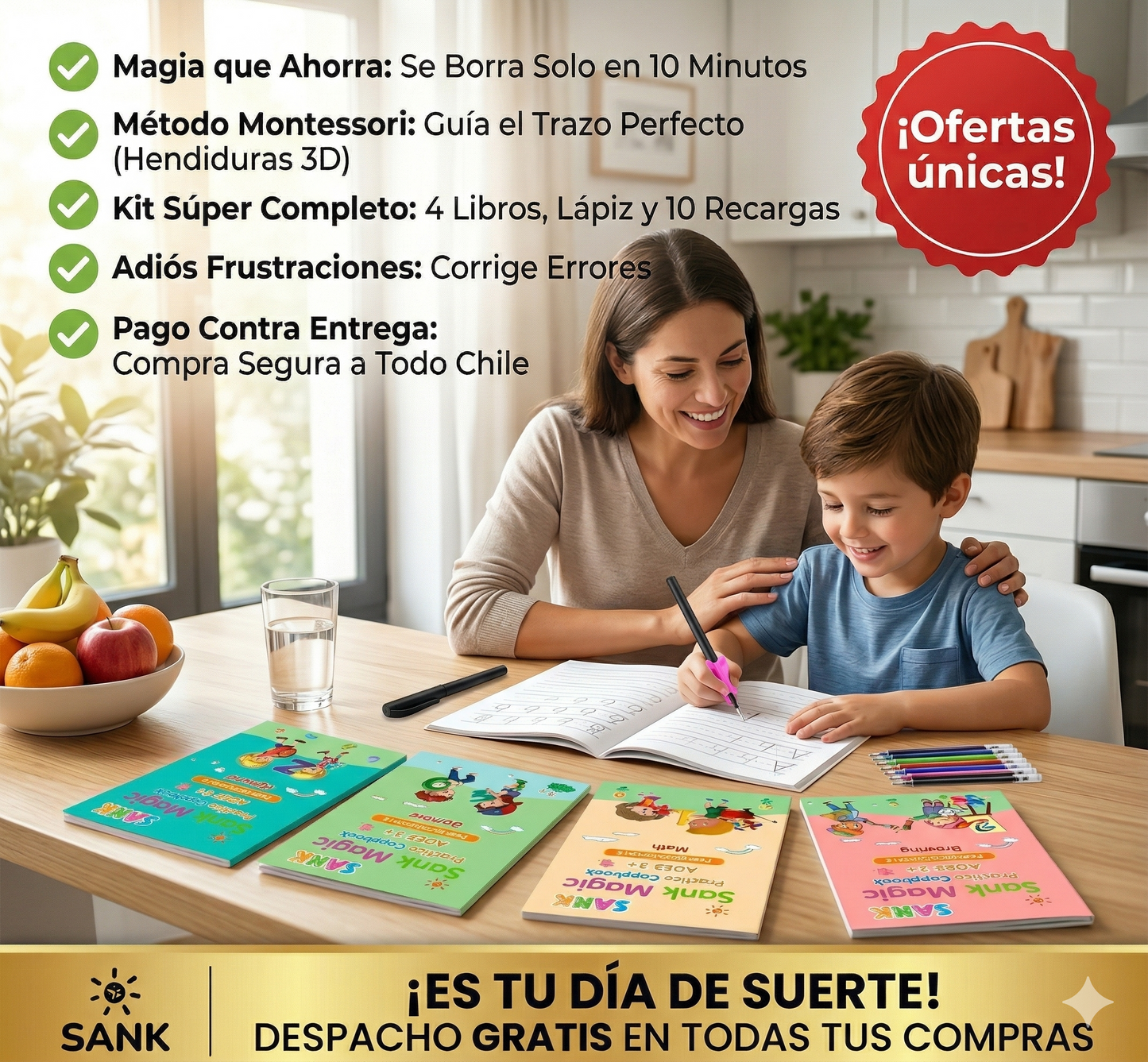 Set Cuaderno Magic Caligrafia Montessori