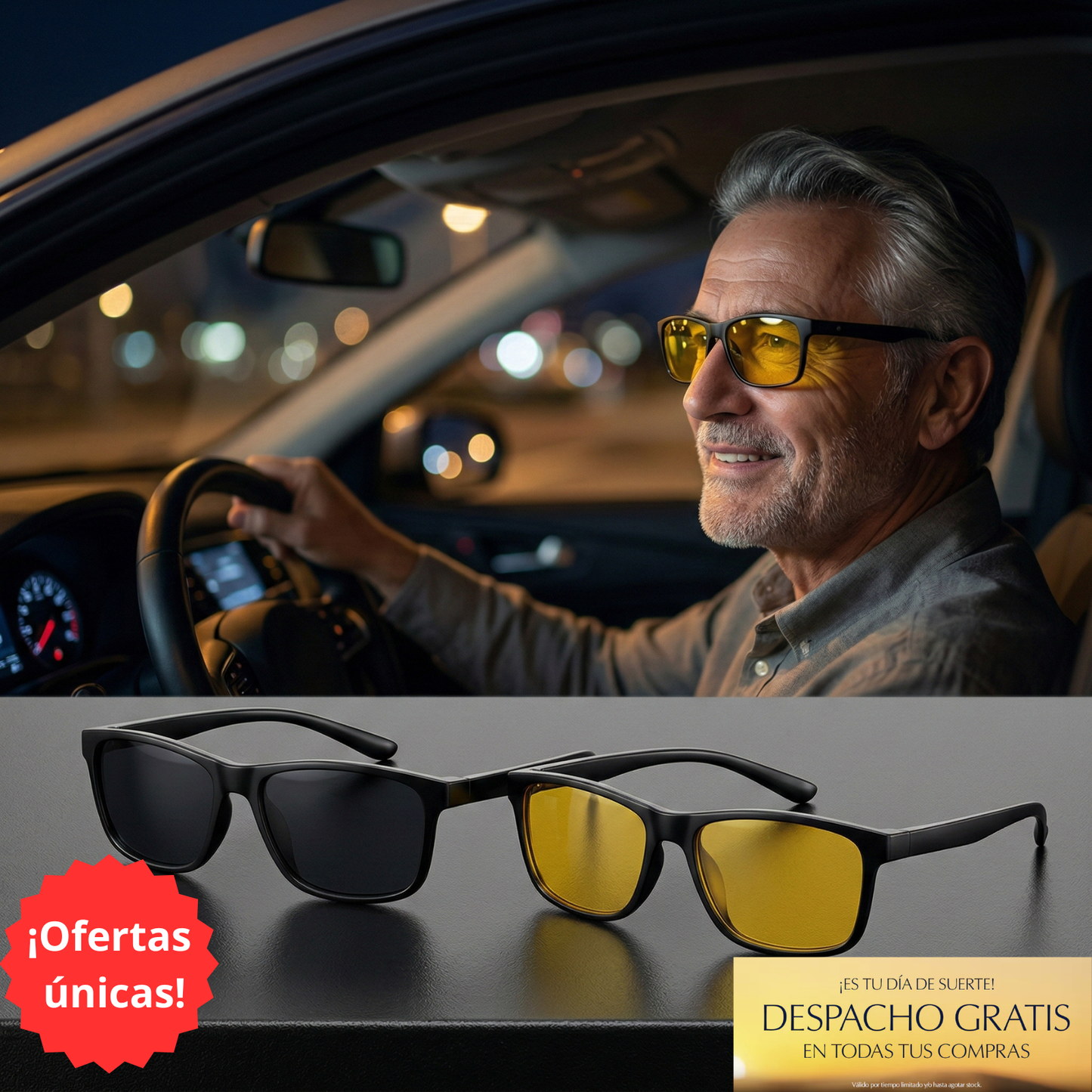 COMBO GAFAS HD VISION 2 X 1 DÍA Y NOCHE