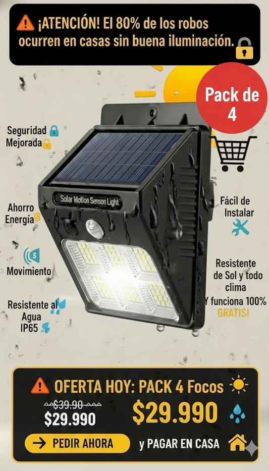 SOLAR GUARD PRO: Luces LED solares para exteriores