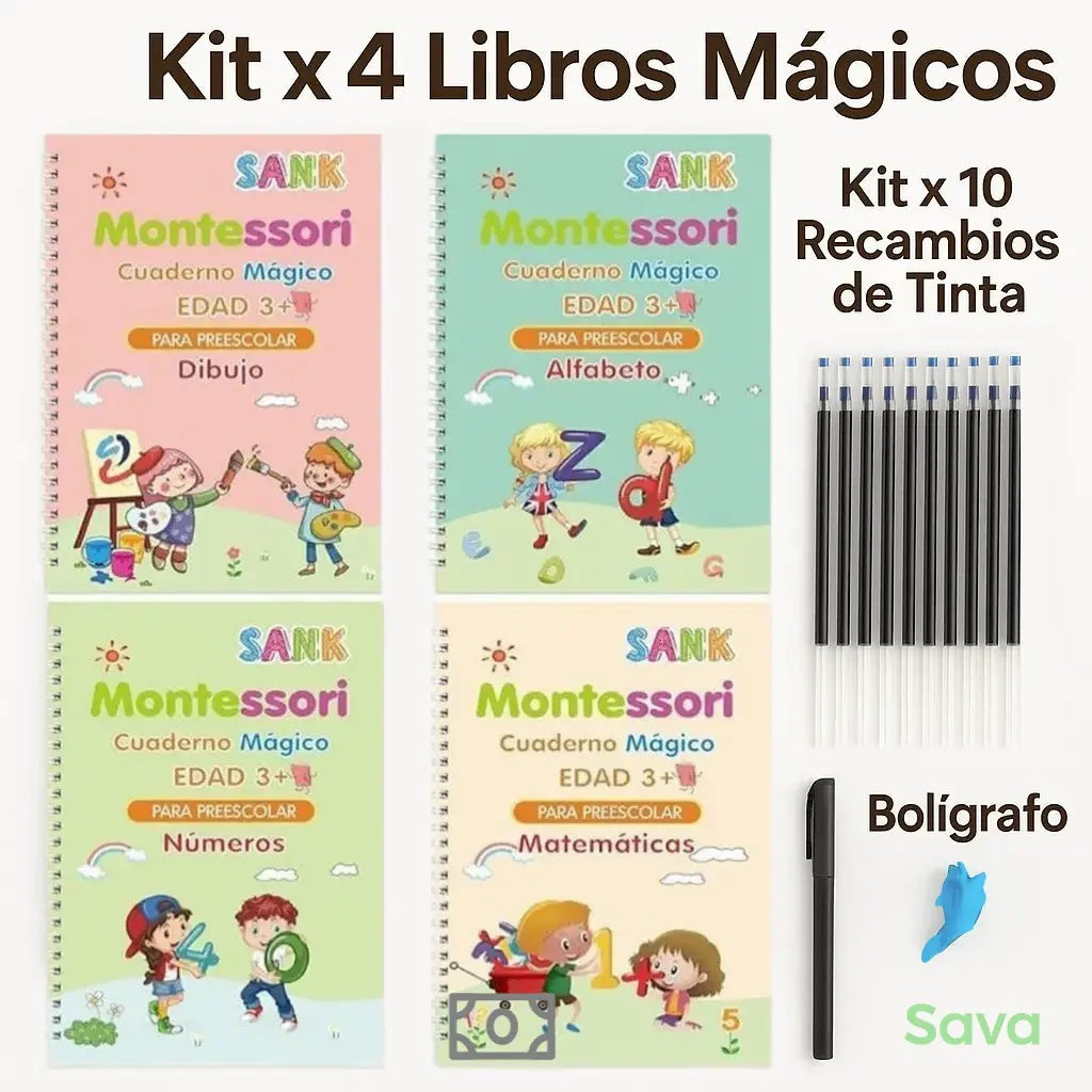 Set Cuaderno Magic Caligrafia Montessori