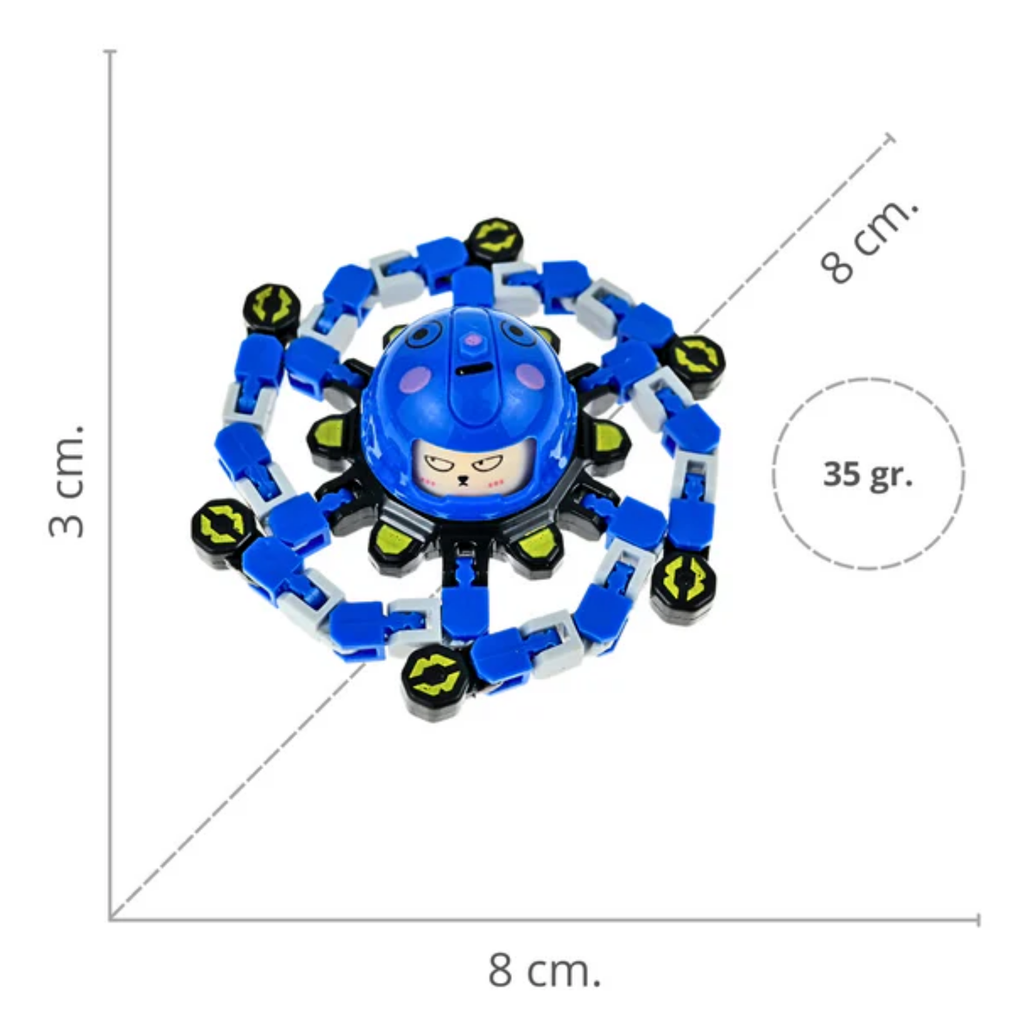 JUGUETE FIDGET SPINNER TRANSFORMABLE ANTIESTR