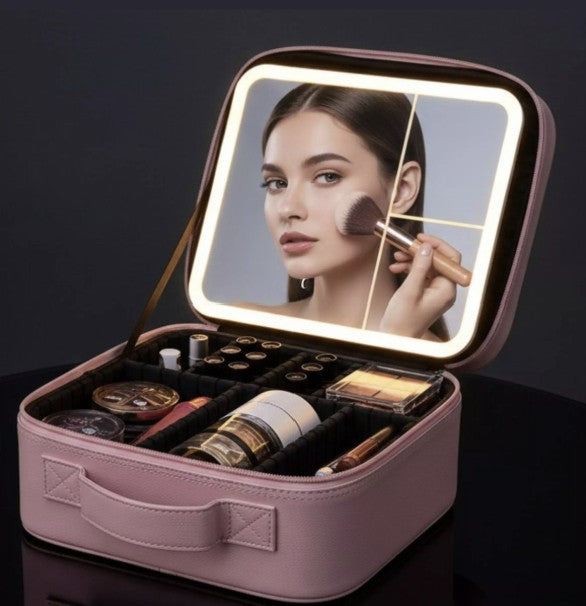 COSMETIQUERO PROFESIONAL CON ESPEJO LED
