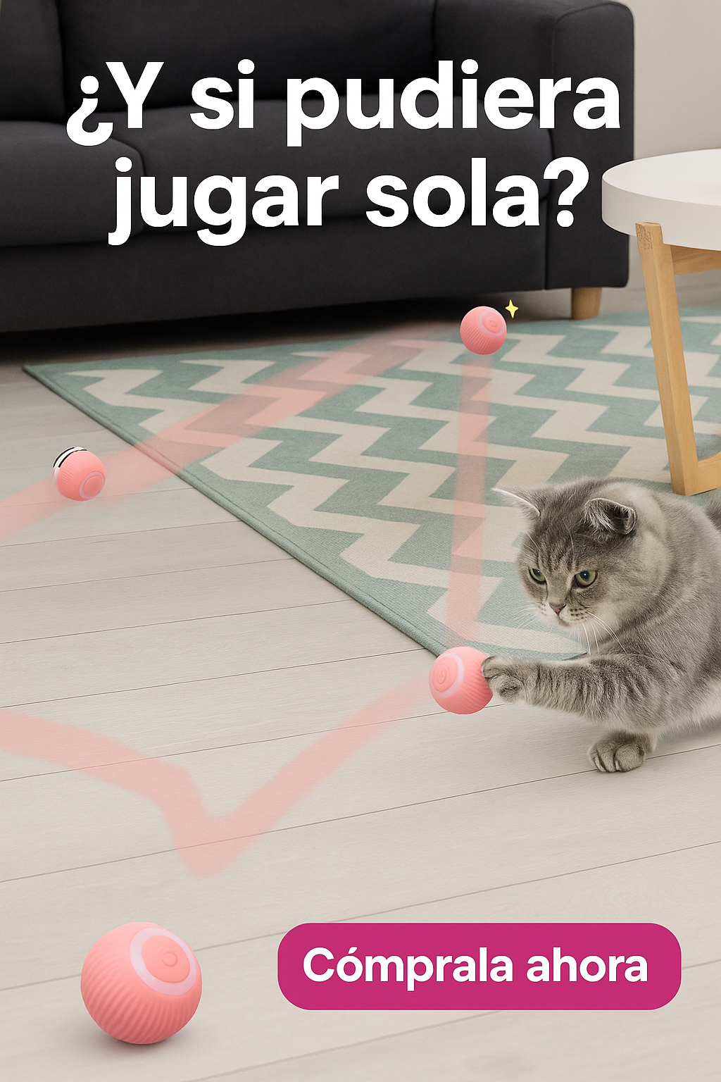 PELOTA JUGUETE INTERACTIVA PARA GATOS